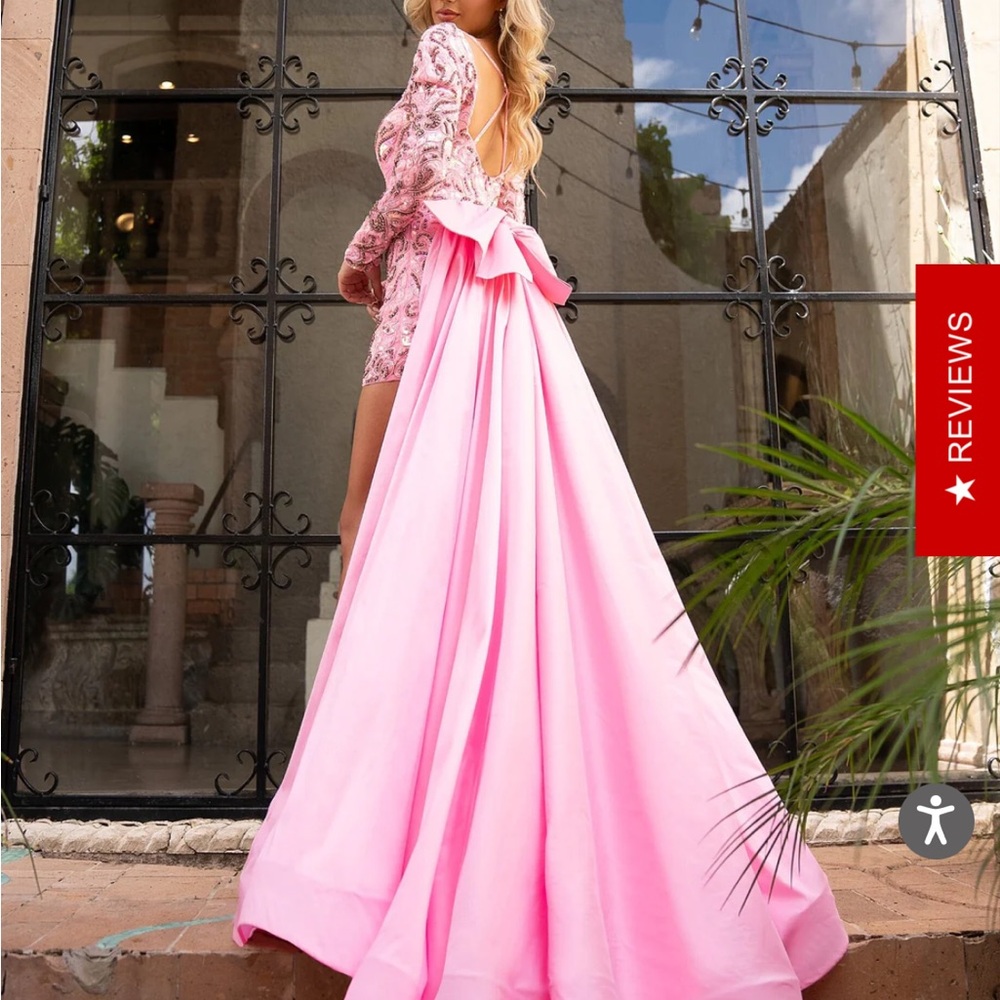 Rachel Allan Pink Embellished Dress - Picture 3 of 5